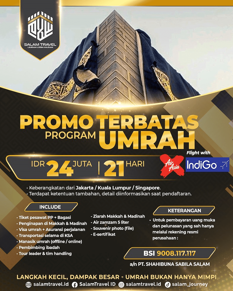 Promo Umrah Terbatas 21H